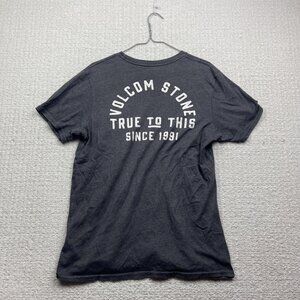 Y2K Volcom Men's Shirt Size M Grey Short Sleeve Crew Neck Skater Graphic Tee